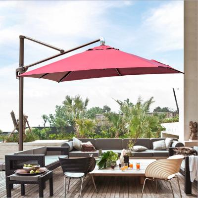 China Weather Mart Heavy Duty Garden Patio Decorative Aluminum Umbrella With Custom Logo for sale