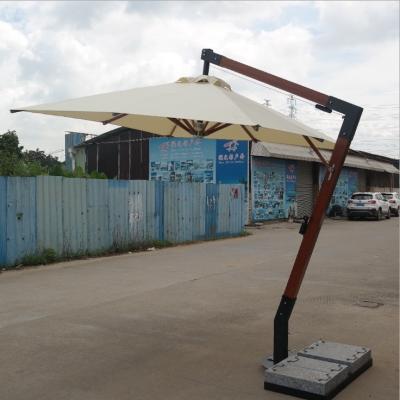 China patio\garden\outdoor wood parasol\hotel\patio cantilever beach umbrella for sale