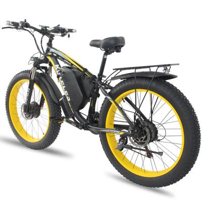 China Aluminum alloy 2000W high power two wheel drive dual motor electric bike with 26AH lithium battery and 26x4.0 inch fat tire for sale