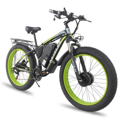 China KETELES K800 23AH Motor Aluminum Alloy Big Battery 26x4.0 Inch Double Tire E-Bike 2000W Electric Bike with 2 Front and Rear Motors for sale