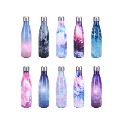 China PORTABLE Stainless Steel Starry Flask Cola Element Sky Metal Sports Thermal Water Bottle Double Wall Flask for sale