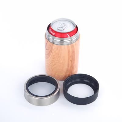 China Sustainable Stainless Steel Vacuum Bottle Keep Cold Insulated Beer Cola Stainless Steel Beer Can Cooler for sale