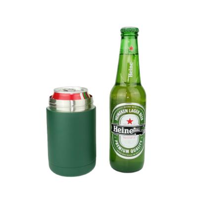 China Sustainable 12 Ounce Custom Vacuum Insulated Stainless Steel Can Cooler Beer Bottle for sale