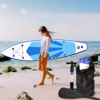 China SIP Portable Wooden Standup Paddleboard Unisex Blue Inflatable Surfboard Stand Inflatable Paddle Board for sale