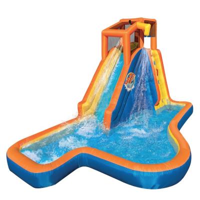 China Indoor Oxford Material Outside Giant Inflatable Water Slide High Quality Water Slides With Climbing Wall And Pool for sale