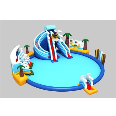 China Attractive PVC Tarpaulin Inflatable Commercial Water Slide, Popular PVC Tarpaulin Inflatable Water Slide Park For Sale for sale