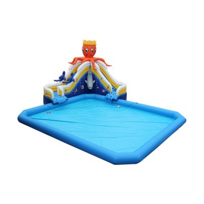 China 0.6 or 0.9mm Plato PVC Tarpaulin New Design Used Inflatable Water Pool For Sale for sale