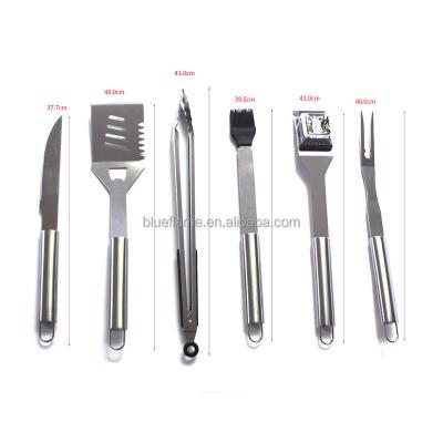 China Multi-Function Aluminum BBQ Tool Case Stainless Steel BBQ Easily Cleaned Outdoor Tool Kit with Aluminum Case for sale