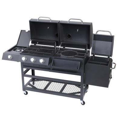 China Easily Assembled Multifunctional Mobile Charcoal and Luxury Design Gas Grill Combination Gas and Charcoal Grill for sale