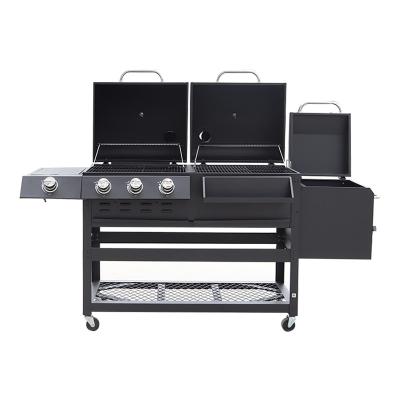 China Easily Assembled Wholesale Gas Charcoal Combination BBQ Combo BBQ Grills For Outdoor Kitchen Cooking Equipment for sale