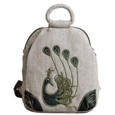 China Other Fashion Custom Handmade Backpack Personality Girl Lady Girl Pattern Factory Peacock Hot Sale for sale