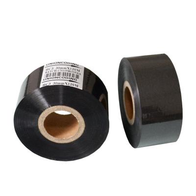 China UNIONCODING Machine Ribbon Clear Black Coding Hot Stamping Foil 25mm 25mm 100M for sale