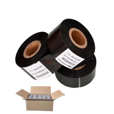 China Clear Black 100m Color Ribbon 25mm 241 Manual Date Batch Numbering Coding Machine Hot Stamping Foil For Packaging Bags for sale