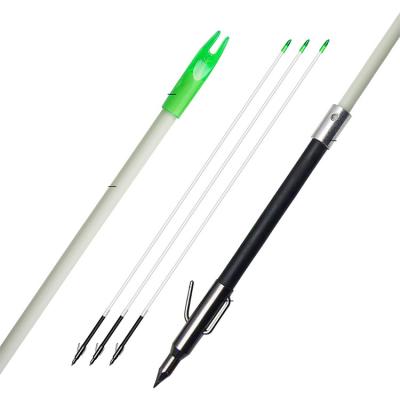 China SPG 25 Fish White Shaft Bowfishing Shooting Arrows 25 Pieces 6mm Solid Fishing Archery Durable Slingshot for sale