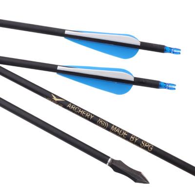 China Hunting Arrows Hunting Archery Arrow Removable Point Broadheads Mixed Carbon Arrow For Sale for sale