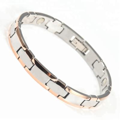 China TUNGSTEN WOLLET Popular Adjustable Custom Bio Tungsten Magnetic Bracelet for sale