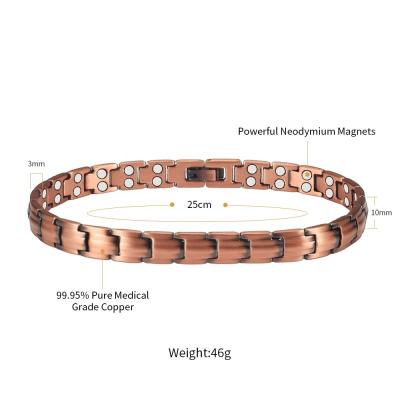 China Wollet Anklets CLASSIC Magnetic Copper Arthritis Pain Relief 99.95% Pure Copper Ankle Chain with Strong Magnets for Feet and Ankles for sale