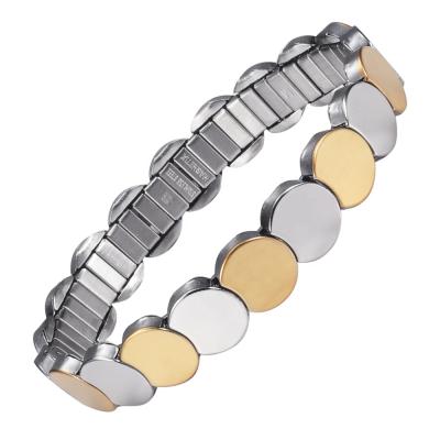 China New Design CLASSIC Flexible Magnetic Therapy Stainless Steel Wollet Elastic Bracelet For Women And Girls for sale