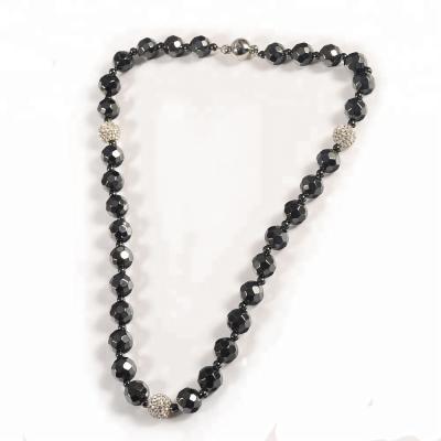 China Trendy Hematite Hematite Clasp Magnet Shambhala Fashion Wollet Magnetic Bead Necklace for sale