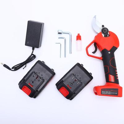 China 21V Garden Metal Electric Pruner Scissors 2AH Battery Lithium Battery Chainsaw Cordless Cutting Pruning Shear for sale