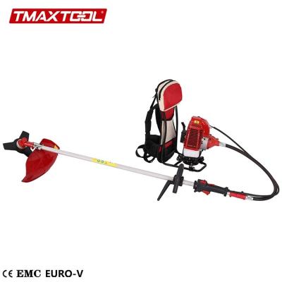 China Tmaxtool Gasoline 52cc Engine Backpack Brush Cutter Weeder Trimmer Grass Cutting Machine for sale