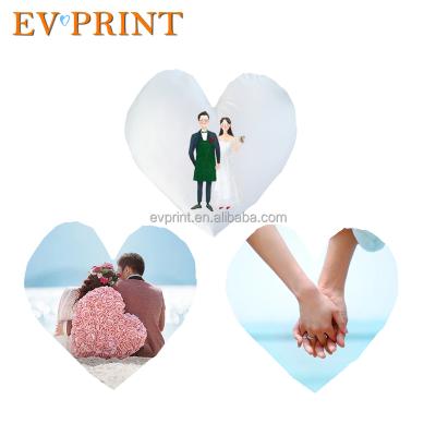 China Memory Personalized Logo Printable Polyester Pillow Case Sublimation Heart Satin Pillow Cover for sale