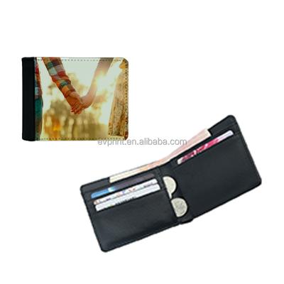 China New Waterproof Fashion Personalized PU Leather Wallet Sublimation Men Single Side Wallet for sale