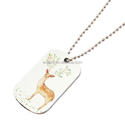 China Souvenir Maker Outlet DIY Stainless Steel Double Sides Blank Dog Tag Sublimation Dog Tag for sale