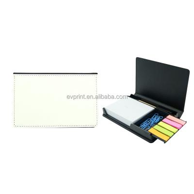 China OEM PU Leather Sublimation Sticky Notes Box with Color Page Markers Marks Sticky Notes Folder Labels Programmable Flags for sale