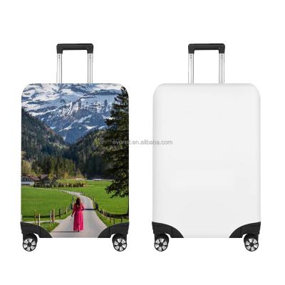 China Polyester Dustproof Customized Logo Printable Suitcase Cover Sublimation Blank Luggage Cover for sale