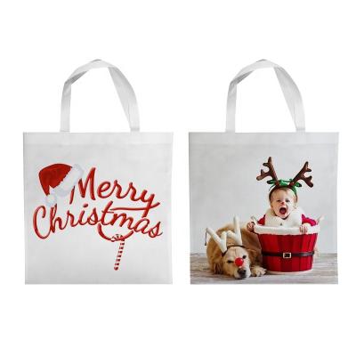 China Logo Shopping Bag Sublimation Blank Custom Environmental Friendly Promotional Handled Non Woven Tote Bag for sale