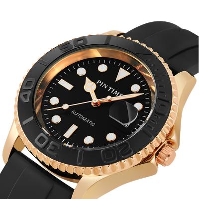 China Men Watch Mens Relogio Silicone Strap Automatic Mechanical Wrist Watch for sale