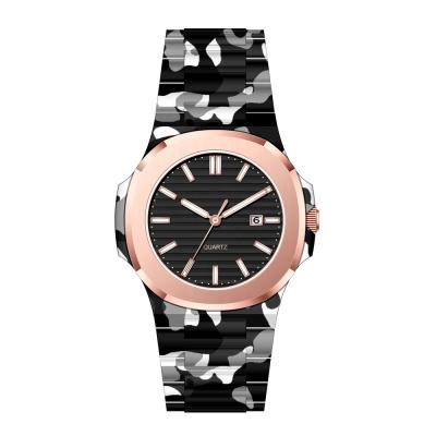 China Factory blue unisex plastic multifunctional custom band strap PVC men's luxury color quartz watch for sale