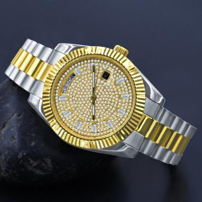 China Non-Specific Wholesale Round Shape Platinum Plating Korean Royal Purple Diamond Watch Private Fashion for sale