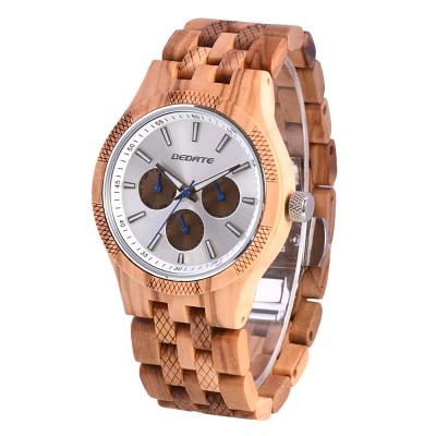 China 2018 OEM Non-Specific Wood Watch Japan Movement Miyota 6P29 Quartz Wristwatches Men for sale