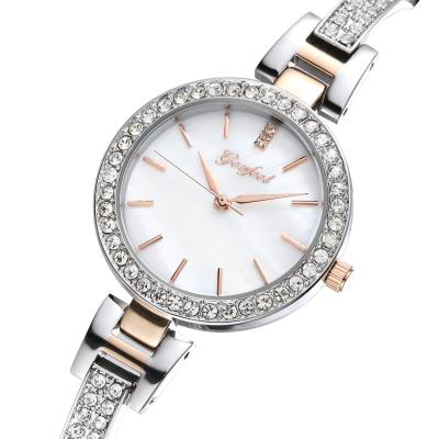 China Fashion\Luxury Popular Lady Watch Dress Brass Plated With Diamonds Setting Jewelry Bracelet Watch for sale