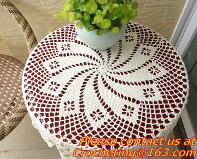 China Crochet Round table clothing - table cover - white, wedding and banquet, blanket, clothes for sale