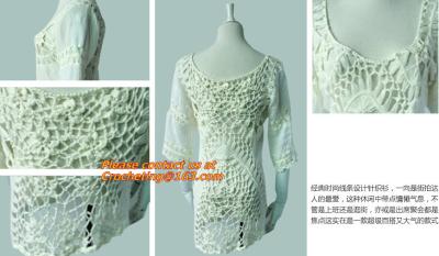 China Fashion Cotton Women, Sweet Self-cultivation, Candy Color Back-Hollow Crochet, Knit Blouse for sale