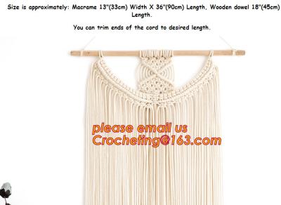 China MACRAME FOLDABLE SCREEN, MACRAME WALL HANGING, MACRAME WALL HANGING, MACRAME PLANT HOLDER for sale