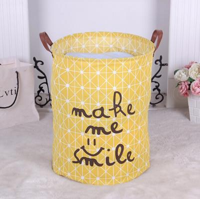 Chine canvas folding printed yellow laundry basket round folding eco-friendly round folding, laundry basket,canvas folding lau à vendre