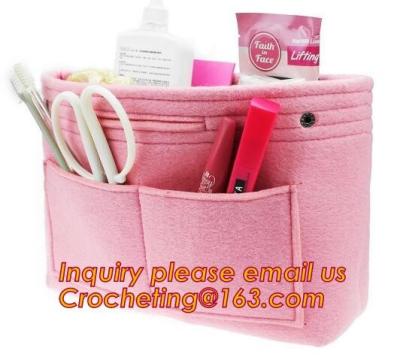 China cute nursery felt box, Best selling wholesale felt purse organizer insert, Best selling fashionable Travel Insert felt b for sale