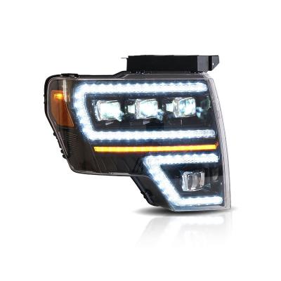 China Factory Wholesale LED Beam Headlight Head High Low Light For Ford F150 2009-2014 Turn Indicator Front Car Parts Auto Dynamic Lighting System for sale