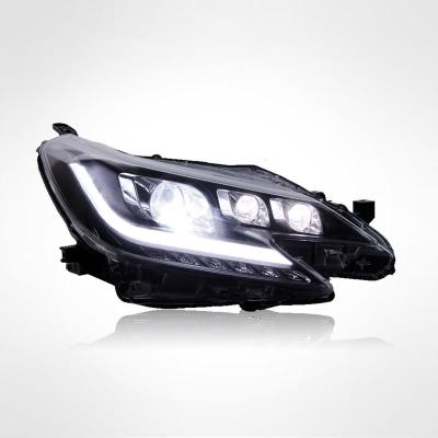 China High quality plug and play headlight for daytime water flashing devil eye three eyes modified Reiz headlight assembly 13-17 LED Japanese version for sale