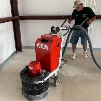 China Powerful Ronlon 4KW 5.5hp Hotels Epoxy Floor Cement Concrete Terrazzo Floor Grinder With Diamond Tools for sale