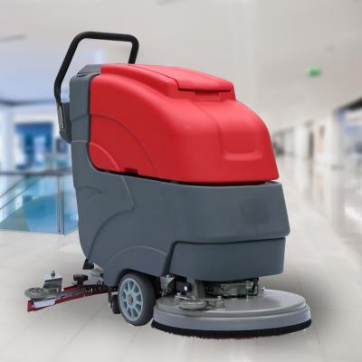 China Hotels Good Quality Hand-push Floor Scrubber , Semi-automatic Floor Scrubbing Machine for sale