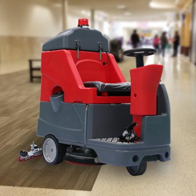 China Industrial Automatic Floor Scrubber Hard Tile Cleanging Ronlon RLA660 Machine Price Friction Cleaning Tower On Floor Scrubber for sale