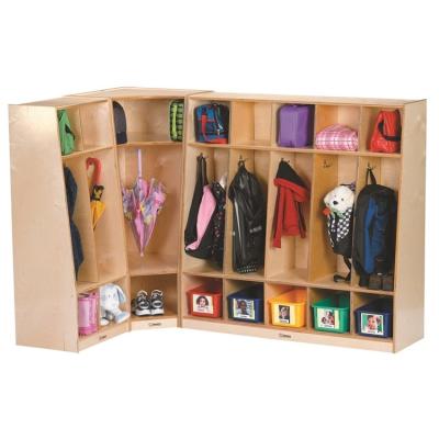 China Modern Custom Wooden Backpack Cubby Storage Organizer with Hooks for Nursery School Coat Locker for Toddlers Commercial for sale