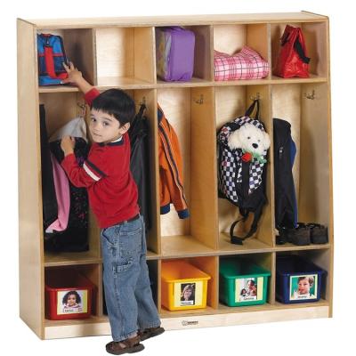 China Wholesale Modern Wooden Backpack Cubby Storage Organizer with Hooks for Nursery School Coat Locker for Toddlers Commercial or Personal for sale