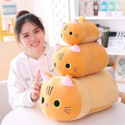 China Factory Price Soft Cat Pillow Cute Soft Cat Toy Cat Plush Rests Kids for sale