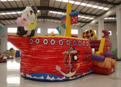 China Double Stitching Pirate Bounce House , Pirate Ship Inflatable Bouncer for sale